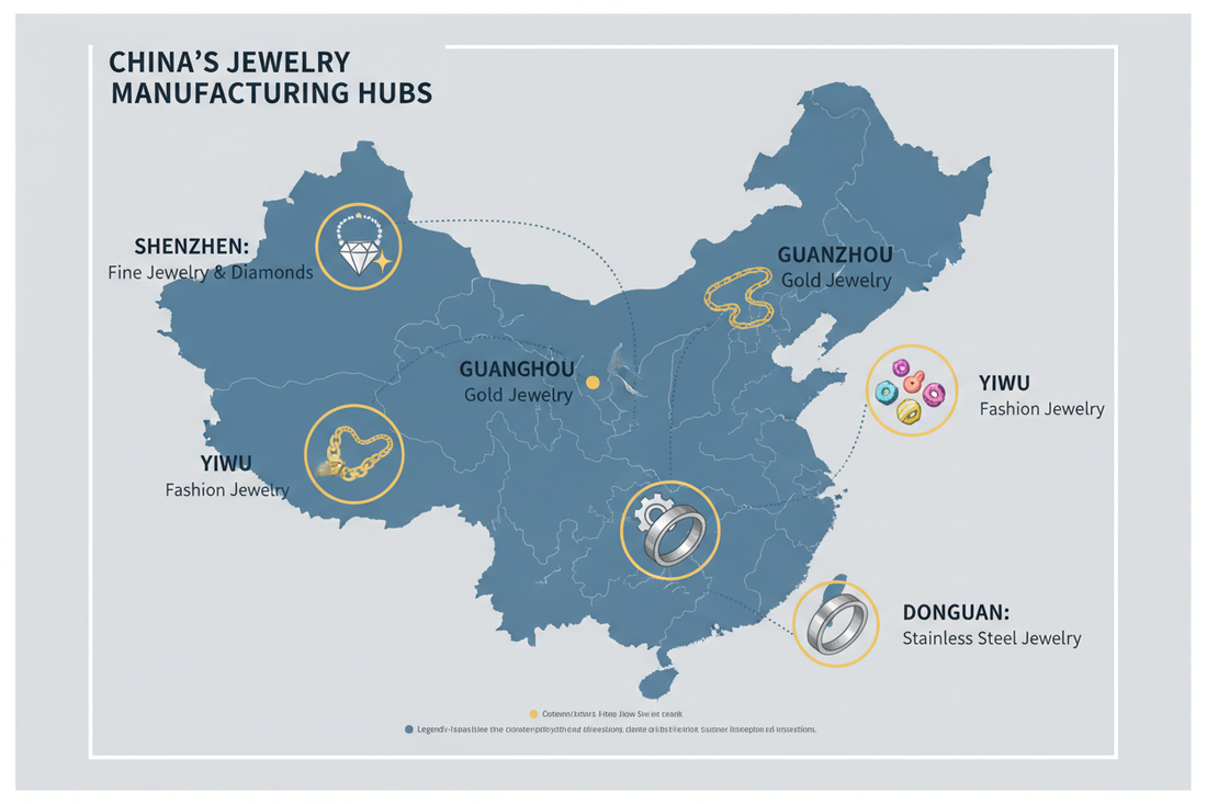 Jewelry Manufacturers in China: How to Assess Suppliers — wholesale jewelry sourcing and manufacturing illustration