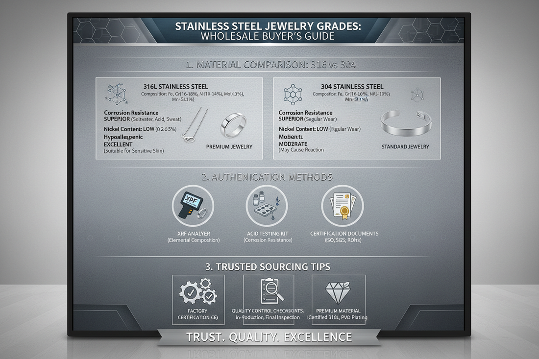 316 Stainless Steel Jewelry Wholesale Quality Grades Guide