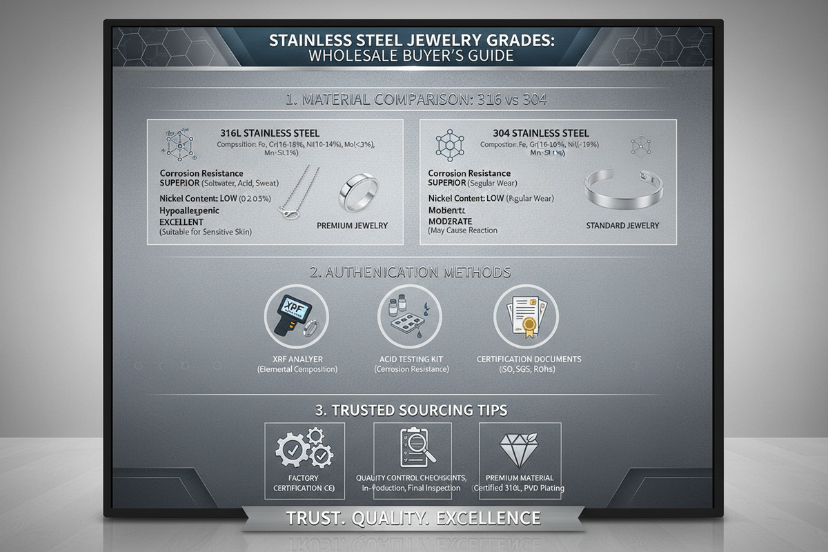 316 Stainless Steel Jewelry Wholesale Quality Grades Guide — wholesale jewelry sourcing and manufacturing illustration
