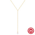 925 Sterling Silver Y Pearl Collarbone Necklace Korean Style — collection product image 06