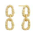 Gold-Plated Brass Asymmetric Earrings with Minimalist Detail for private-label fashion jewelry buyers