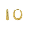 Gold-Plated Brass Twisted Hoop Earrings — Everyday Design in a gold-tone brass finish