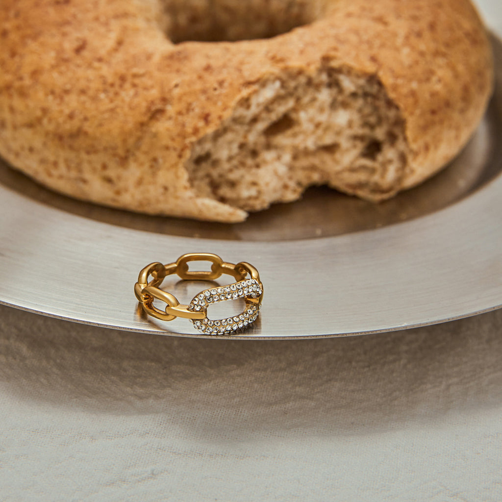 2H Zirconia Ring Non-Fading Jewelry Stainless Steel Ring ring