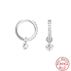 S925Sterling Silver Diamond-Studded Hoop Earrings Hot-Selling Creative Style Earrings