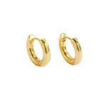 E0136Wind Earrings for Square and Round Faces, Simple Hoop Earrings, Plated18K Real Gold Hoop Earrings