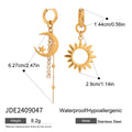 Gold-Plated Star Pearl Stainless Steel Stud Earrings — product profile — jewelry finish and design detail