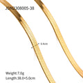 Snake Chain Stainless Steel Gold-Plated Necklace — close-up detail