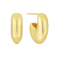 Gold-Plated Brass Vintage-Inspired Earrings with Minimalist Detail in a gold-tone brass finish