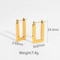 Twisted Stainless Steel Gold-Plated Hoop Earrings — close-up detail — jewelry finish and design detail