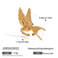 Gold-Plated Stainless Steel Layered Stacking Ring — product profile — jewelry finish and design detail