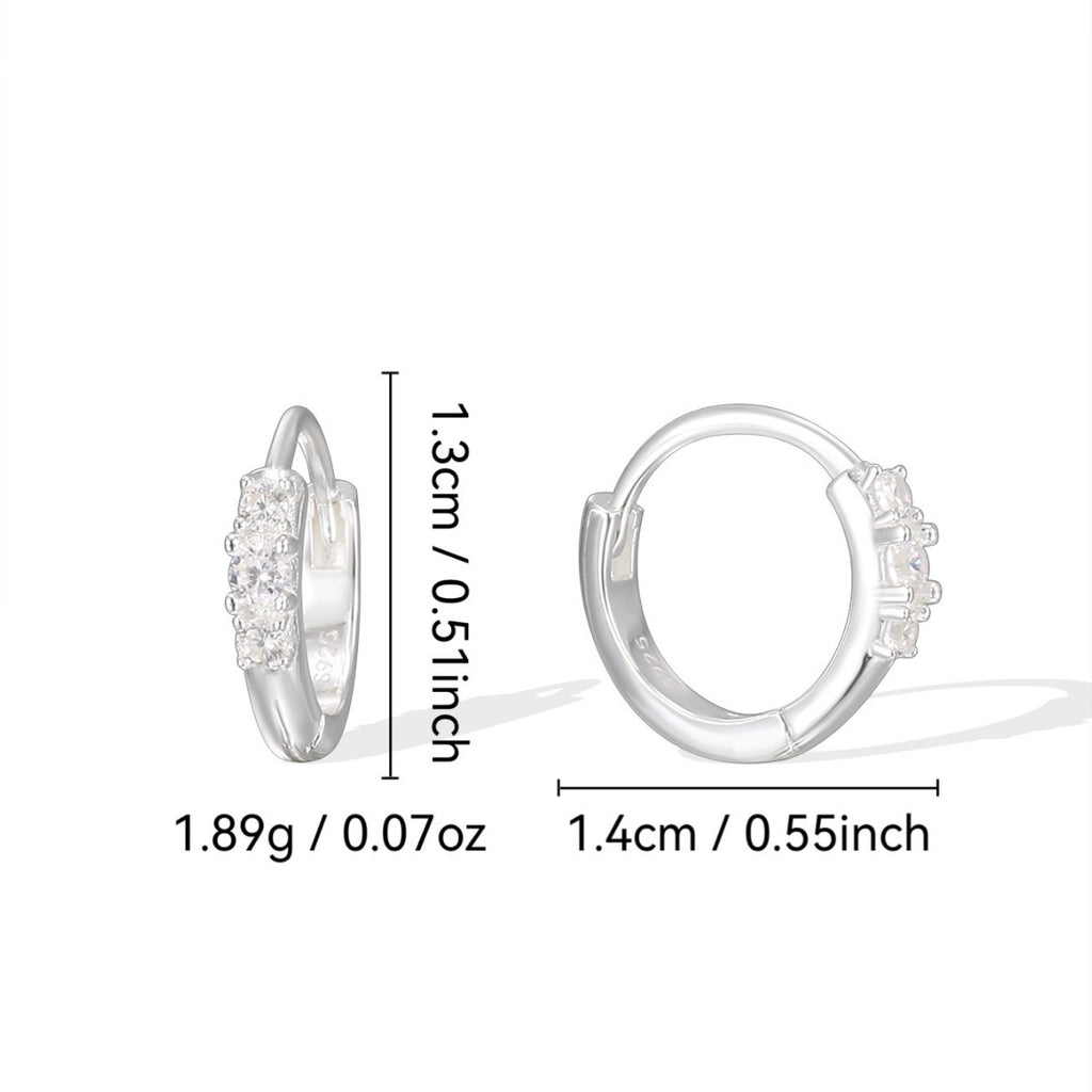 SE0247 S925Silver Brilliant Zircon Earrings Zircon Earrings