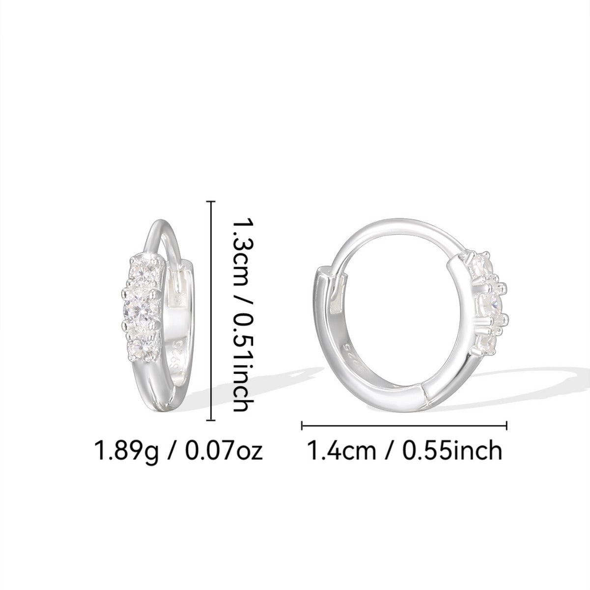 SE0247 S925Silver Brilliant Zircon Earrings Zircon Earrings