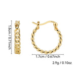 E0204 AliExpress Hot Metal Chain Hollow Hoop Earrings18mm One piece dropshipping
