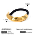 Gold-Tone Stainless Steel Twisted Hair Tie featuring twisted and a gold-tone finish