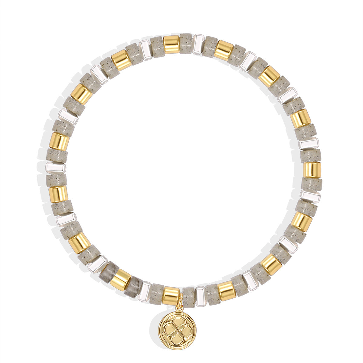 B0340 Milad Vintage Labradorite Beaded Bracelet Jewelry