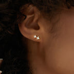 SE0253 S925Silver Meteor Inlaid Zircon Simple Earrings Star Small Earrings Jewelry