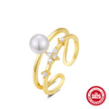 Moon Bow Opal 925 Sterling Silver Ring — band profile — alternate angle 2 — jewelry finish and design detail