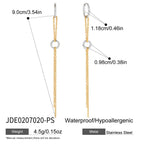 Stainless Steel gold Earrings Zircon Earrings Jewelry18k Ornament