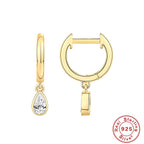 S925Sterling Silver Dagger Cross Earrings Devil's Eye Star Moon Pendant Hoop Earrings Hot-Selling Women's Earrings