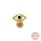 S925Pure Silver Bohemian Tassel Eye Piercing Jewelry Threaded Earrings Ear Bone Studs Ear Accessories for Women