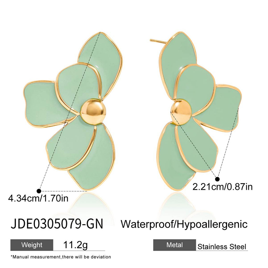 Stainless Steel Oil Drop Earrings Jewelry for Women Non-Fading