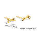 Simple Style Zircon Earrings for Women, Diamond-Studded Ear Studs, Best Friend Small Accessories for Girls