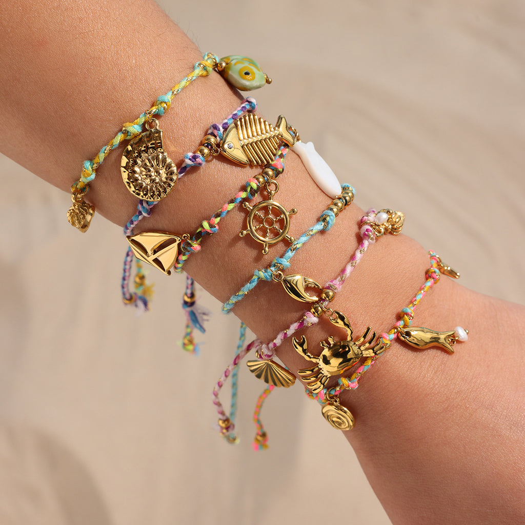 Ocean Weaving Diy Bracelet Bracelet Stainless Steel Jewelry Accessories Pendant