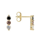 Gold-Plated Brass Minimalist CZ Earrings — Contemporary Edit for private-label fashion jewelry buyers