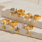 2H Stainless Steel Pendant Ring Non-Fading Jewelry Stainless Steel Accessories ring