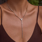 Zircon y Chain Necklace Long Necklace Accessory for Women Stainless Steel Jewelry for Women