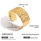 2H Stainless Steel Wide Bracelet Non-Fading Jewelry for Women Design Sense Bangle Accessories