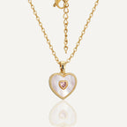 CYN0296 Heart Necklace Stainless Steel Pendant Collarbone Chain