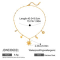 Sunburst Stainless Steel Necklace in Gold-Tone styled for independent jewelry boutiques