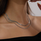 Stainless Steel Chain Necklace Simple Collarbone Chain Jewelry Non-Fading Accessories