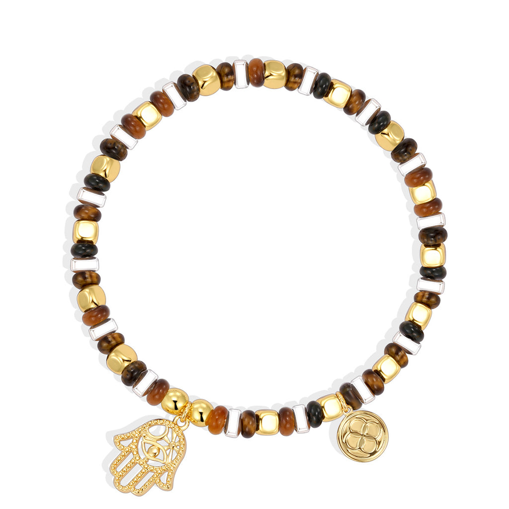 B0324 Fashion Natural Tiger Eye Stone Beaded Natural Stone Bracelet