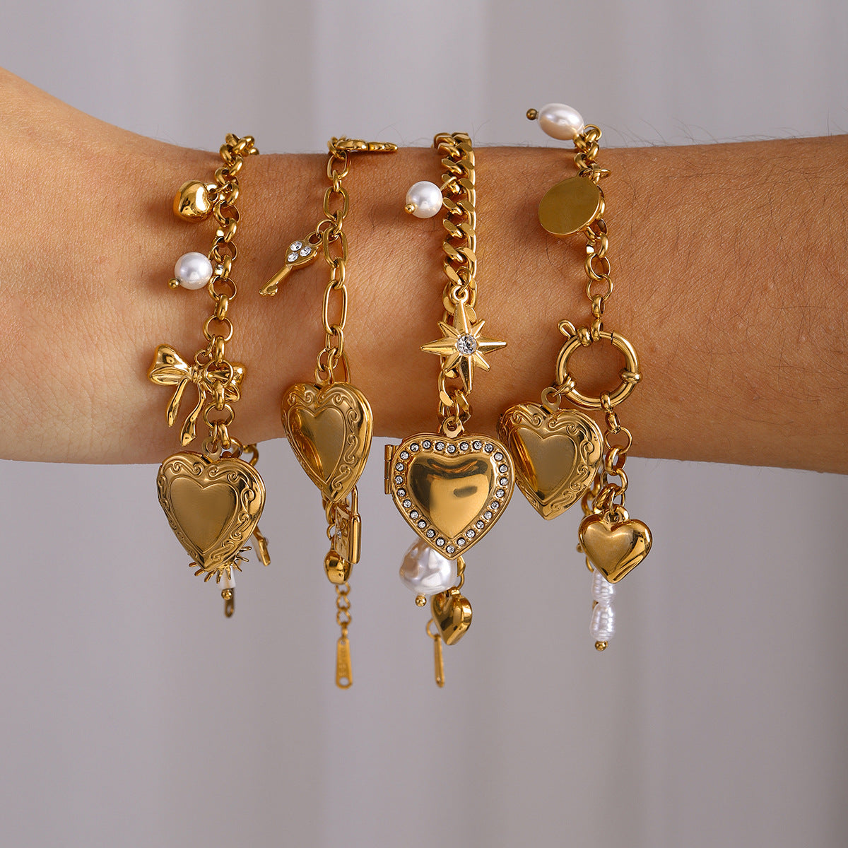 Heart-shaped Bracelet Jewelry18k Non-Fading Stainless Steel