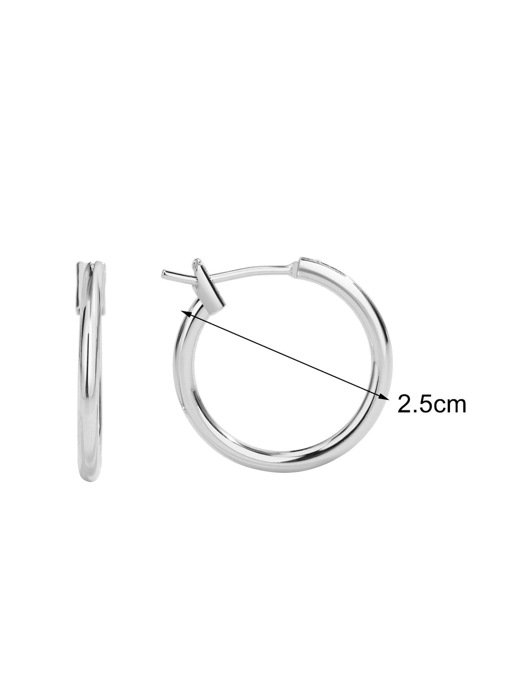 E0307 Simple Versatile Geometric Round Small Hoop Earrings for Women, Multiple Sizes, Gold-Plated Minimalist Ear Cuffs