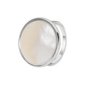 Gold-Plated Brass Shell Round Ring styled for independent jewelry boutiques — jewelry finish and design detail