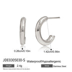 2H Geometry c Stainless Steel Earrings for Women