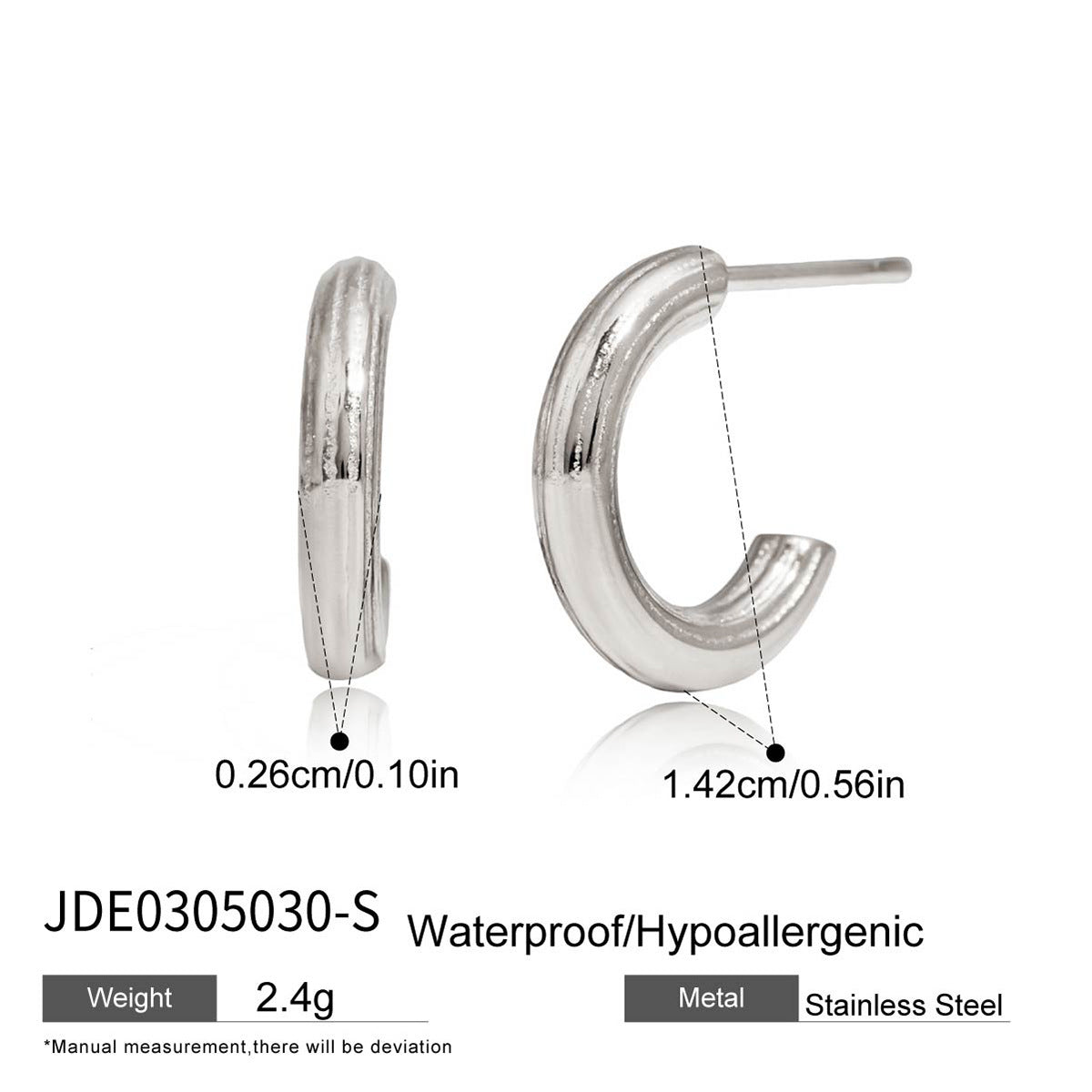 2H Geometry c Stainless Steel Earrings for Women