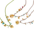 2H Stainless Steel Heart Layered Necklace Collarbone Chain Non-Fading Jewelry