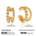 Ear Cuff in Gold-Plated Stainless Steel Earrings — Luminous Finish — alternate product view — jewelry finish and design detail