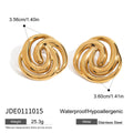 18K Gold-Tone Stainless Steel Earrings — Contemporary Style featuring contemporary and a gold-tone finish