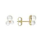 E0391 Stacked Mini Pearl Stud Earrings Silver Needle Earrings Fashion Simple Pearl Small Ear Jewelry