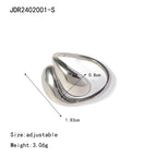 Stainless Steel Color Exaggerated Open Ring rings