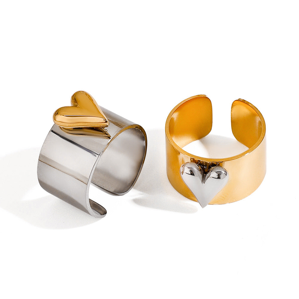 Heart-shaped ring that doesn't fade rings Stainless Steel Jewelry