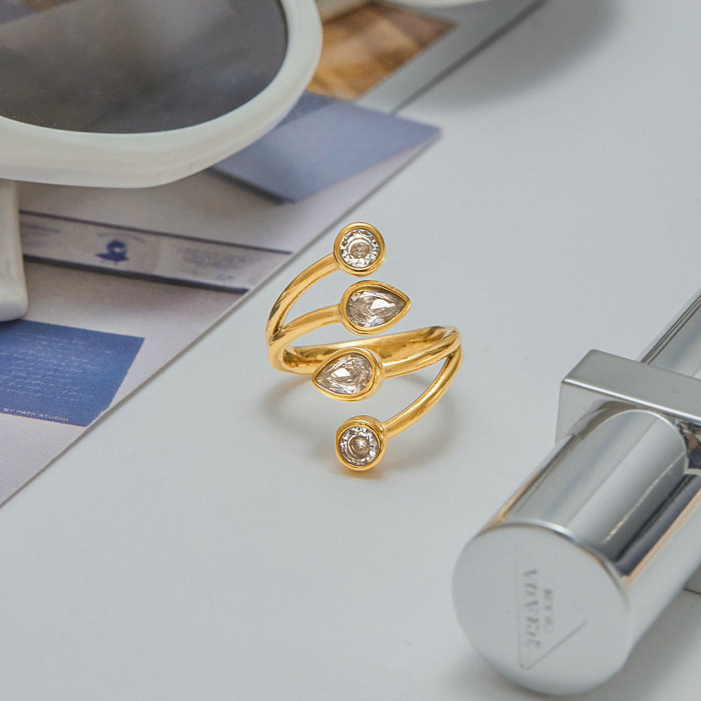 2H Zircon Ring Non-Fading Jewelry Ring Accessories ring