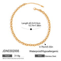 Stainless Steel Necklace in 18K Gold-Tone featuring contemporary and a gold-tone finish