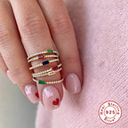 S925Sterling Silver Diamond Ring Simple Diamond Ring Jewelry Hot Selling Proposal Ring