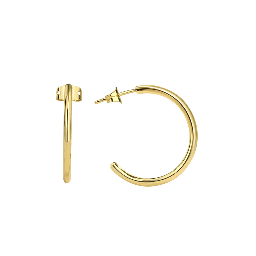 E0266 Various Sizes Round Shape C Hoop Earrings Semi-Open Large Hoop Trendy Women's Jewelry